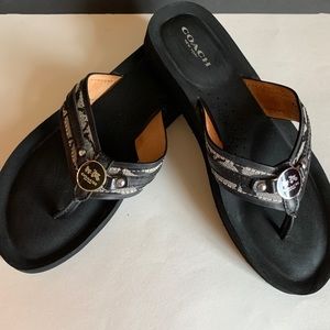 Coach Signature Flip Flop Sandals